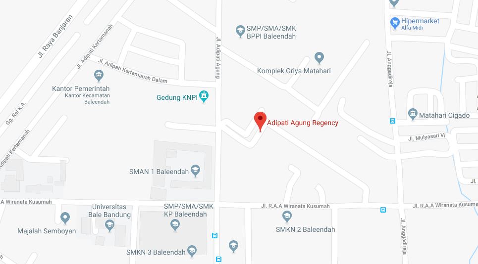 Lokasi Adipati Agung Regency Balendah Bandung
