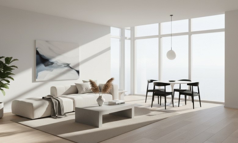 Contoh tipe properti residensial rumah tapak minimalis modern.
