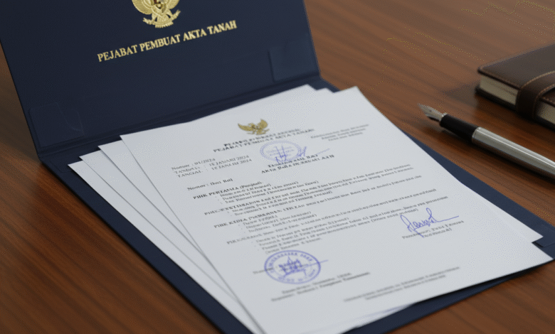 Contoh dokumen Akta Jual Beli (AJB) rumah yang diterbitkan PPAT