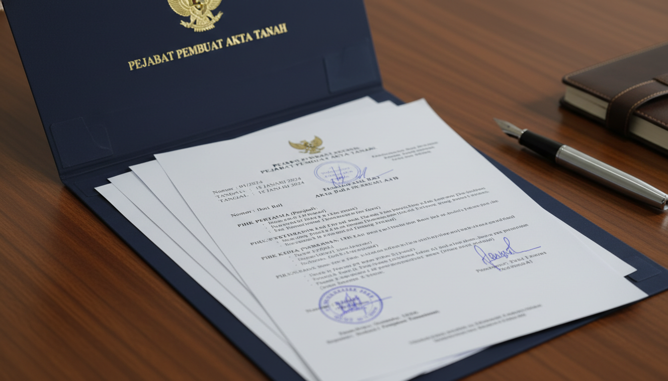 Contoh dokumen Akta Jual Beli (AJB) rumah yang diterbitkan PPAT